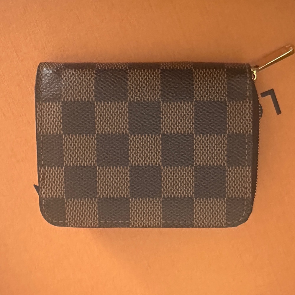 Louis Vuitton Brown Checkered Coin Purse